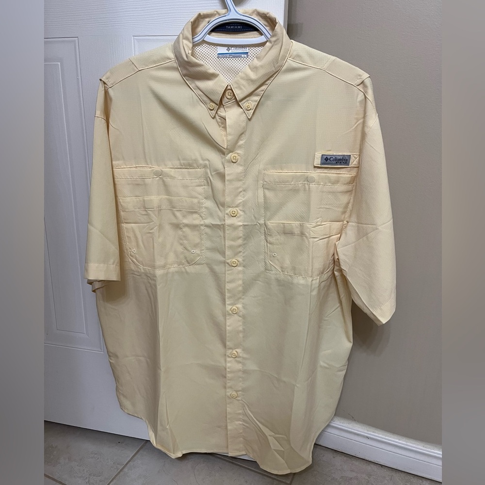 Columbia PFG Men's Tamiami II Short Sleeve Button Shirt - Yellow